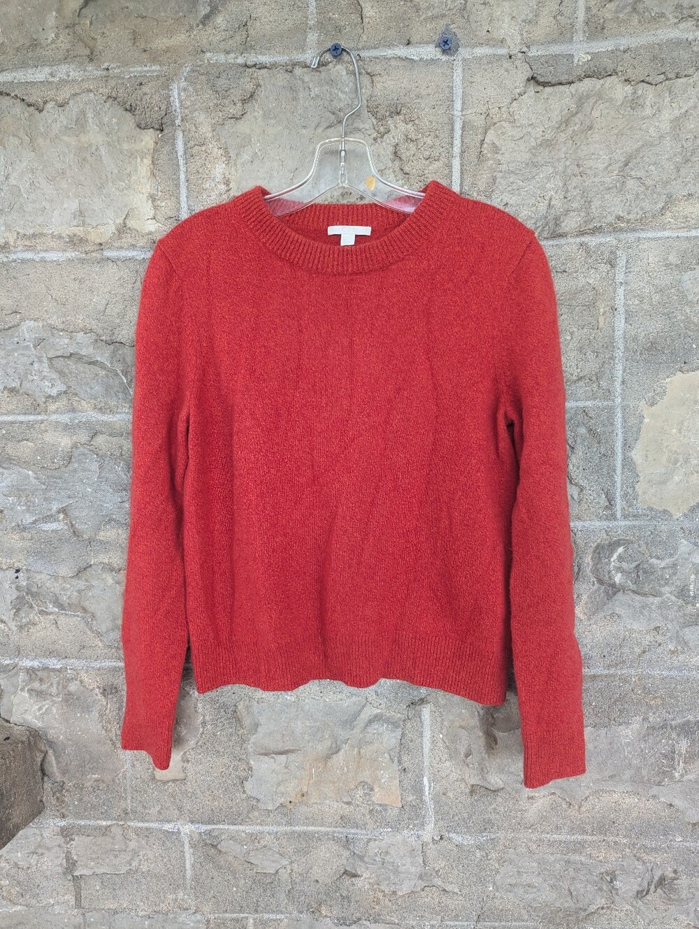 COS 100% Cashmere Women's Burnt Orange Crewneck Sweater